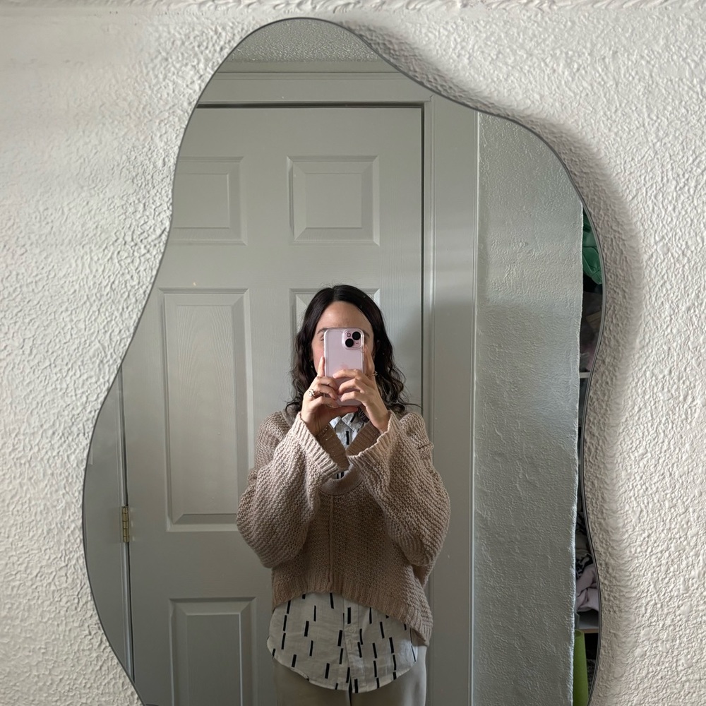TOPSHOP Sweater natural color oversized look, size us 6